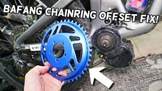 HOW TO FIX BAFANG EBIKE CHAIN OFFSET OFFSET CHAINRING INSTALLATION [upl. by Aihsenyt]