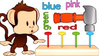 Learn Colors Numbers with Monkey  Educational Kids Puzzle Games Monkey Preschool FixIt [upl. by Mignonne]