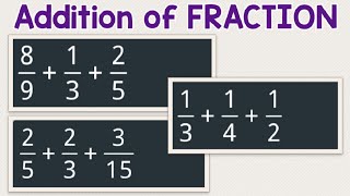 Addition of FRACTIONS  How to find Least Common Denominator LCD [upl. by Lucie255]