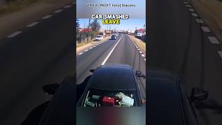 Road Rager Brake Checks Semi Truck amp Regrets It Immediately [upl. by Arracot]