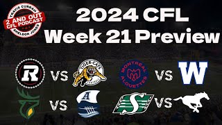 2024 cfl Week 21 Preview CFL Awards Season [upl. by Ecital]