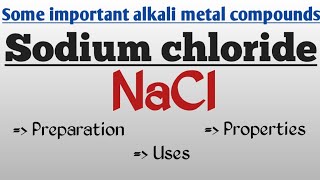 Sodium chloride preparation properties uses in tamil [upl. by Idel]