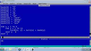 QBasic Tutorial 17  2 Dimensional Array  Matrix  QB64  Deck Of Cards [upl. by Aube]