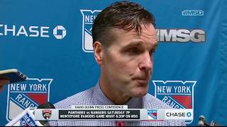 David Quinn We Didnt Play Hard Enough Around the Net  New York Rangers  MSG Networks [upl. by Hadias]