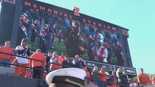 Brigadier General honored at U of I football game [upl. by Mizuki147]