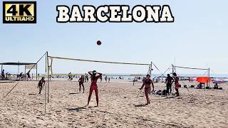 Barcelona Beach Walking Tour  Playa Sant Miquel 2024 Barcelona Spain 4K 60ftps [upl. by Truitt]