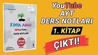 📢📚AYT Kimya YouTube Ders Notları 1 Kitap ÇIKTI KimyaAdası [upl. by Haslett134]