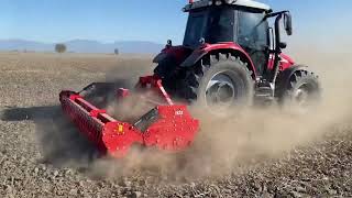 Johndere 5105M Masseyferguson 5713S Rototiller Vuruyor [upl. by Akenat]