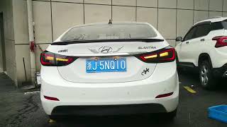 合豐源 車燈 現代 ELANTRA 尾燈 後燈 LED 導光 跑馬 流光 方向燈 TAIL LAMP 朗動 11 12 13 14 15 16 年 [upl. by Einner]