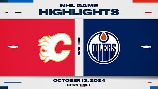 NHL Highlights  Flames vs Oilers  October 13 2024 [upl. by Seraphine647]