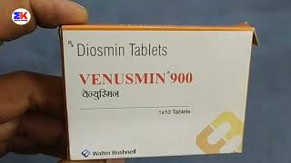 Venusmin 900 Tablet  Diosmin Tablet  Venusmin 900 Tablet Uses Benefits Dosage Review in Hindi [upl. by Leiruh]