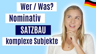 Deutsche Grammatik Das Subjekt im Satz  B1 B2 [upl. by Luapnaes]