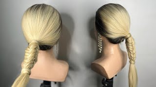 New Easy Braided Ponytail Hairstyles For Medium Hair  Hair HacksEveryday hairstyles Trending Hair [upl. by Elsa]