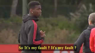 Pogba and Mourinho Argument With Subtitles [upl. by Yrreg]