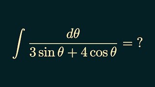 Indefinite Integral of 13sinθ4cosθ 1st Method [upl. by Matronna983]