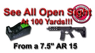 See All sight at 100 yards with AR15 pistol 75in barrel [upl. by Ahsiela]