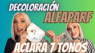 DECOLORACIÓN ALFAPARF ACLARA 7 TONOS [upl. by Ennairak]