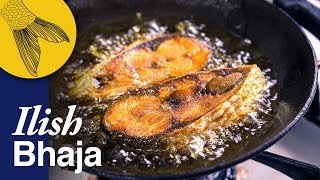 Ilish Maachh Bhaja—Hilsa Fish Fried in Mustard Oil—Bengali Fried Fish Recipe [upl. by Struve]