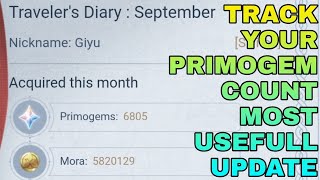 How Much Primogems you got in Last 3 month Check out here  Most usefull update in Genshinimpact [upl. by Shepard]