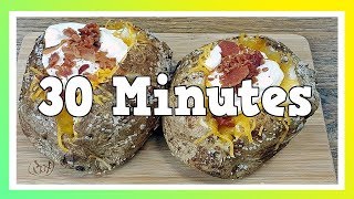 How To Make Baked Potatoes Fast [upl. by Eineeuq823]