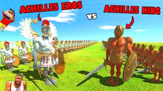 ACHILLES EROS vs ACHILLES KING in Animal Revolt Battle Simulator with SHINCHAN CHOP FRANKLIN [upl. by Eelinej]