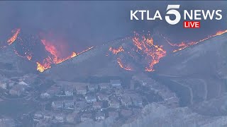 Tick Fire Explodes in Agua Dulce Area [upl. by Nani]