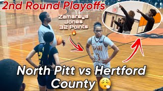 Zamareya Jones leads North Pitt against Hertford County in 2nd Round of Playoffs 😮‍💨 [upl. by Hueston]