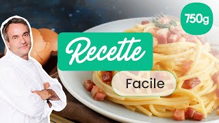 Recette facile  les spaghettis carbonara  750g [upl. by Liggitt]