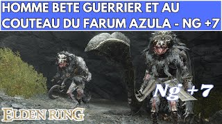 ELDEN RING DOUBLE BOSS  HOMME BÊTE GUERRIER  AU COUTEAU DU FARUM AZULA NG 7  FULL FIGHT  COMBAT [upl. by Cesaro]