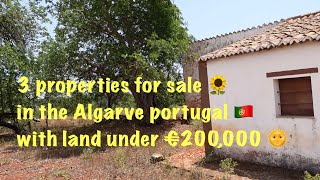 3 properties for sale 🌻in the Algarve portugal 🇵🇹with land under €200000 🌞 [upl. by Stanwood]