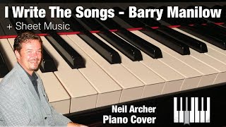 I Write The Songs  Barry Manilow  Piano Cover  Sheet Music [upl. by Joline765]