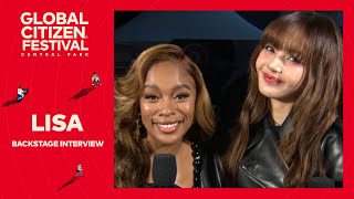 Nomzamo Mbatha chats to LISA backstage  Global Citizen Festival NYC 2024 [upl. by Noirred466]