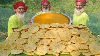 Fulko Luchi amp Chicken Curry  Grandpa Cooking Delicious Food for Old Age Special People [upl. by Camilla]