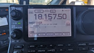 Daily HF Band Conditions 17 Meters In The Mobile Icom 7100 And Little Tarheel HP [upl. by Charis]