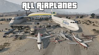 GTA 5  All Airplanes with Cargo Plane amp Jet [upl. by Ciapha]