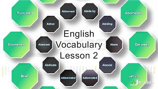 English Vocabulary  Lesson 2  Abiding Abject Abjectly Abbreviated Able Abide by  Synonyms [upl. by Colman]