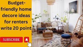 Budget friendly home decore ideas for renters write 20 point HD video [upl. by Berghoff511]