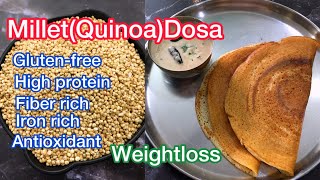 Healthy Quinoa Millet Dosa  Nutritious and Lowcalorie Breakfast No rice High Protein weightloss [upl. by Airyt]