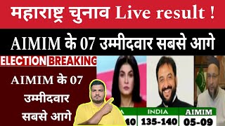 महाराष्ट्र चुनाव Live result  AIMIM के 07 उम्मीदवार सबसे आगे [upl. by Norahc]