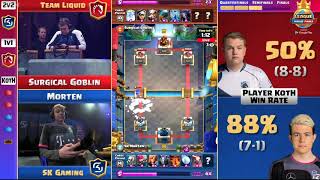 CLASH ROYALE BEST MATCH IN HISTORY SURGICAL GOBLIN VS MORTEN WON BY 1 POINT [upl. by Monica]