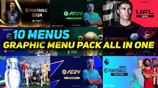 PES2017  GRAPIHC MENU PACK ALL IN ONE  10 MENUS [upl. by Elene943]