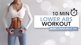 10 MIN LOWER ABS WORKOUT  Burn Stubborn Lower Belly Fat  Eylem Abaci [upl. by Yroger]