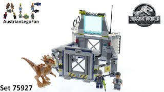 Lego Jurassic World 75927 Stygimoloch Breakout  Lego Speed Build Review [upl. by Blas]