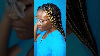 Medium knotless box braids hair knotlessboxbraids braidhairstylesforblackwomen braids [upl. by Pinckney]