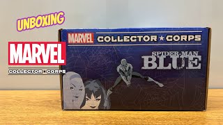 Unboxing Funko Marvel Collector Corps  SpiderMan Blue [upl. by Etneciv140]