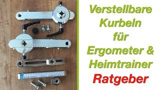 Verstellbare Reha Kurbeln für Ergometer amp Heimtrainer  Ratgeber u Montage [upl. by Peedus763]