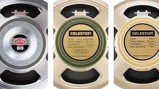 Celestions speakers Seventy 80 vs Greenback vs Creamback 65 [upl. by Dyna]