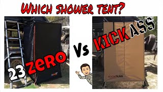 Best Shower Tent  23Zero Vs Kickass Shower Tent [upl. by Seuqram]