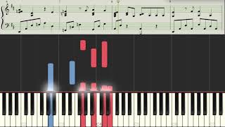 On Eagles Wings  piano tutorial 𝕀 hymn piano 𝕀 sheet 𝕀 synthesia [upl. by Dallman]