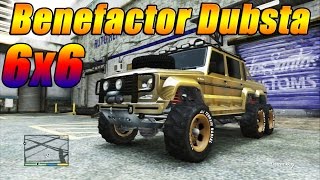 GTA 5  BENEFACTOR DUBSTA 6X6 Customization Guide amp Speed Test Fully Upgraded OffRoad Vehicle [upl. by Ainna]